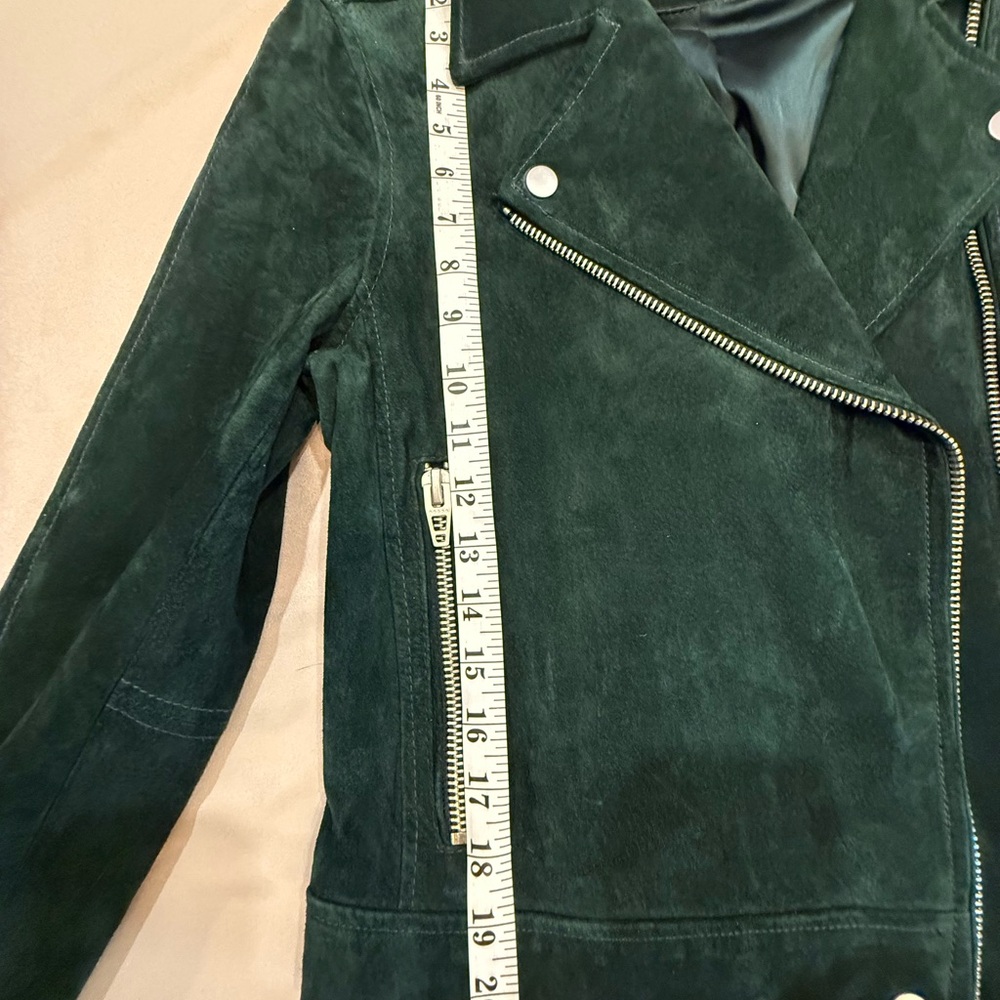 BLANKNYC Dark Green Suede Moto Jacket Size Medium (NWOT) - Picture 4 of 10